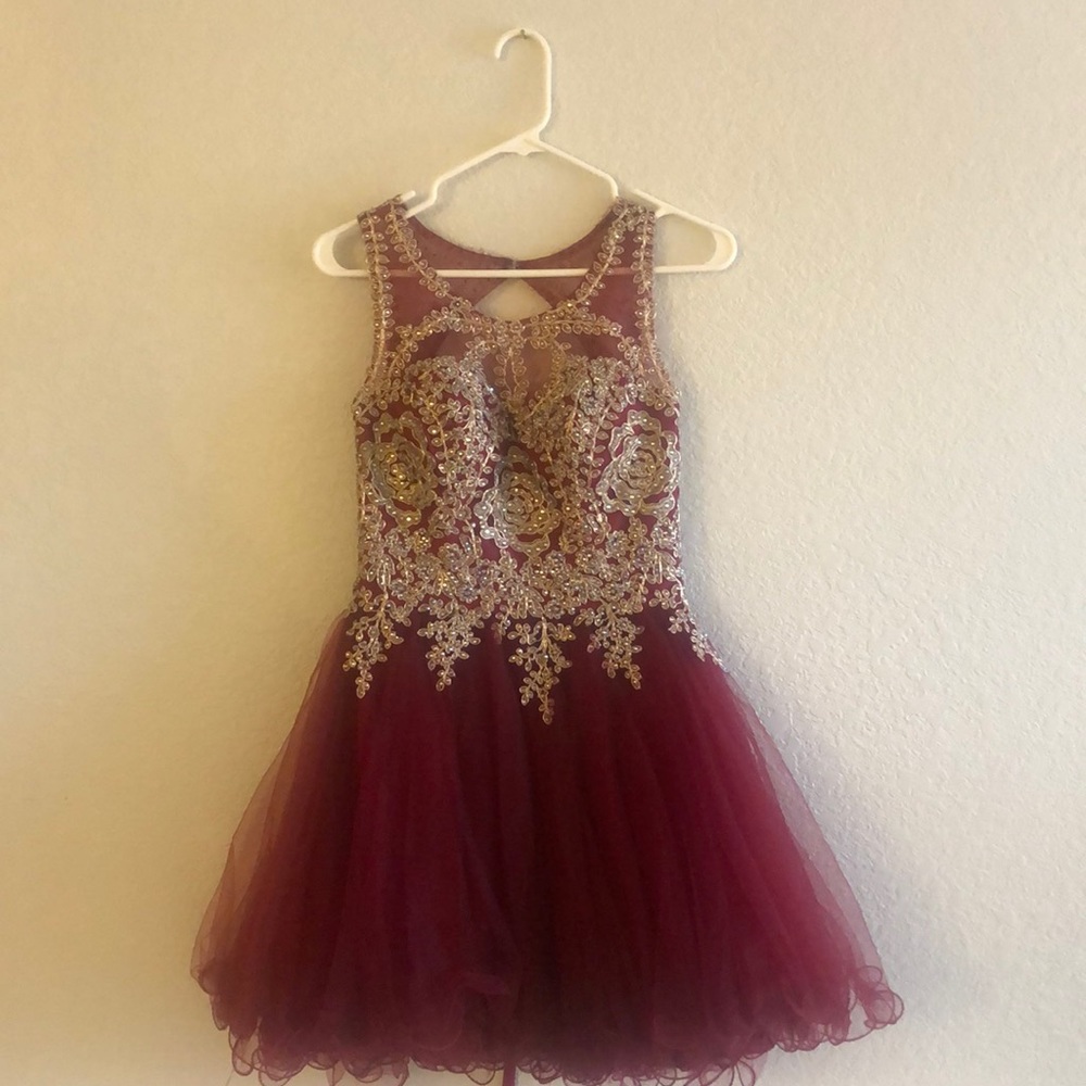 Red and gold dress